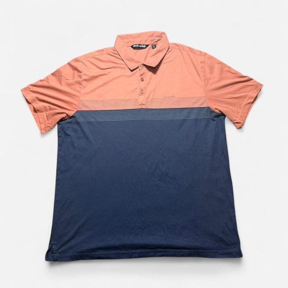 Travis Matthew Burnt Orange and Black Retro Golf Polo Size XXL